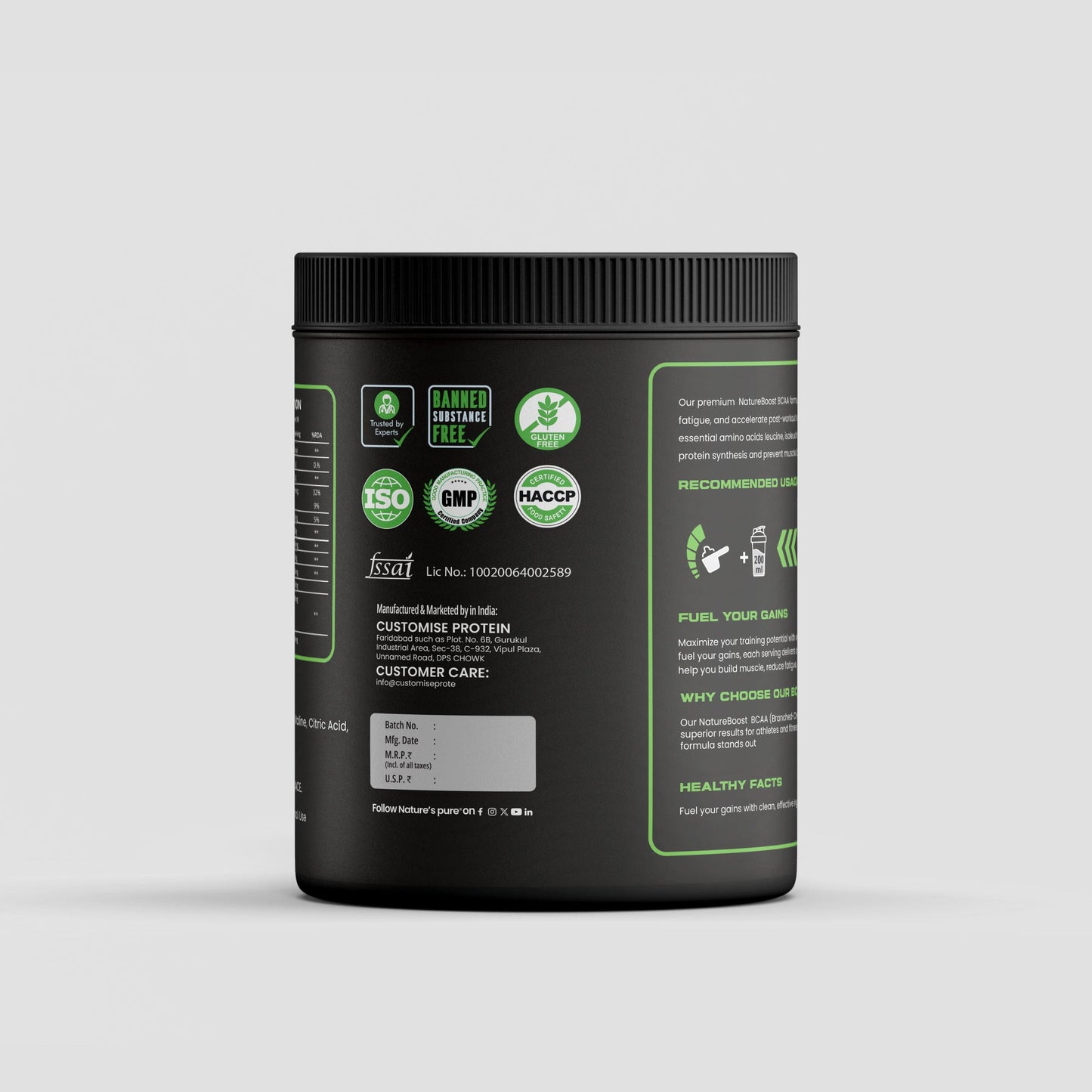 Nature's Pure BCAA+EAA Powder