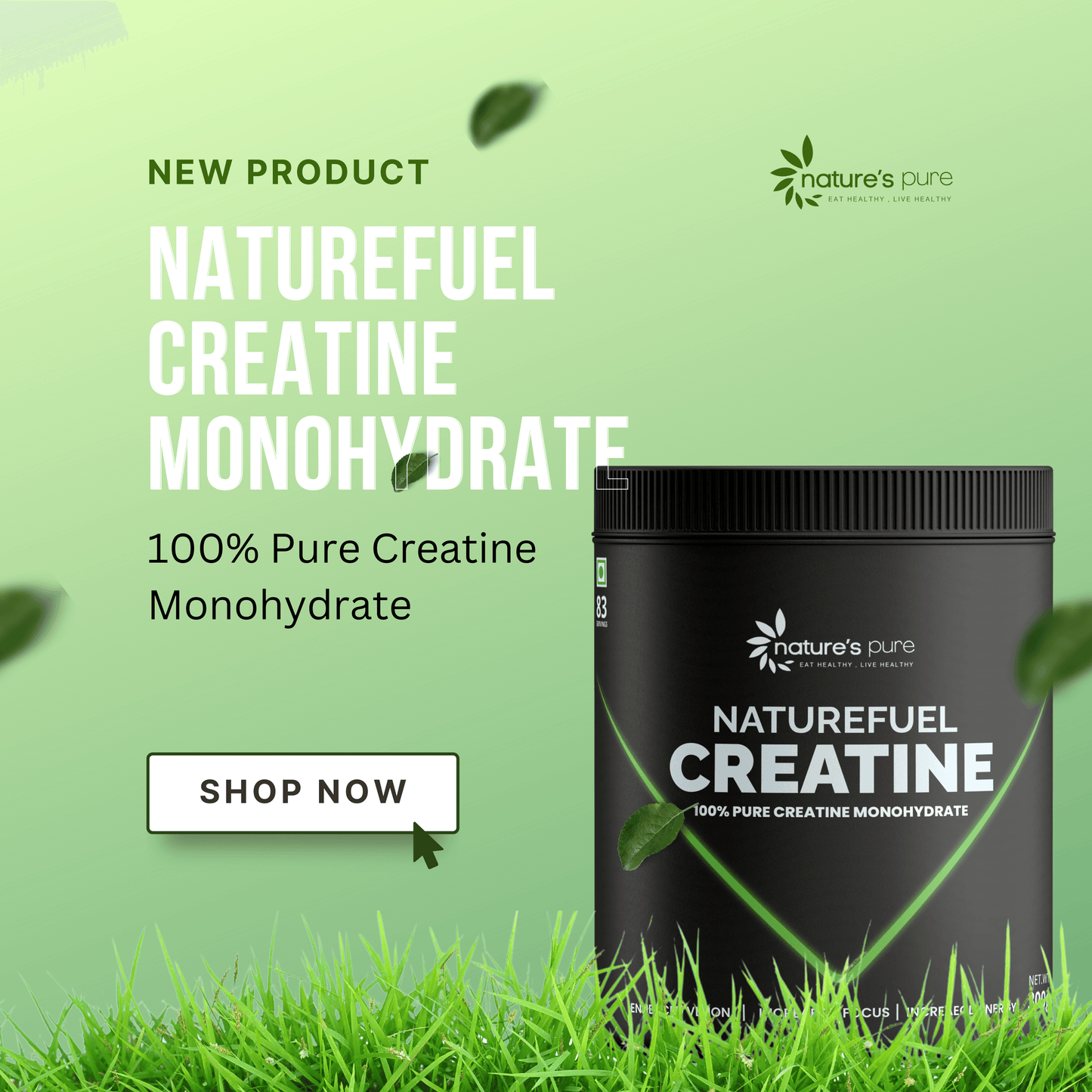 Naturefuel Creatine - 100% Pure Creatine Monohydrate