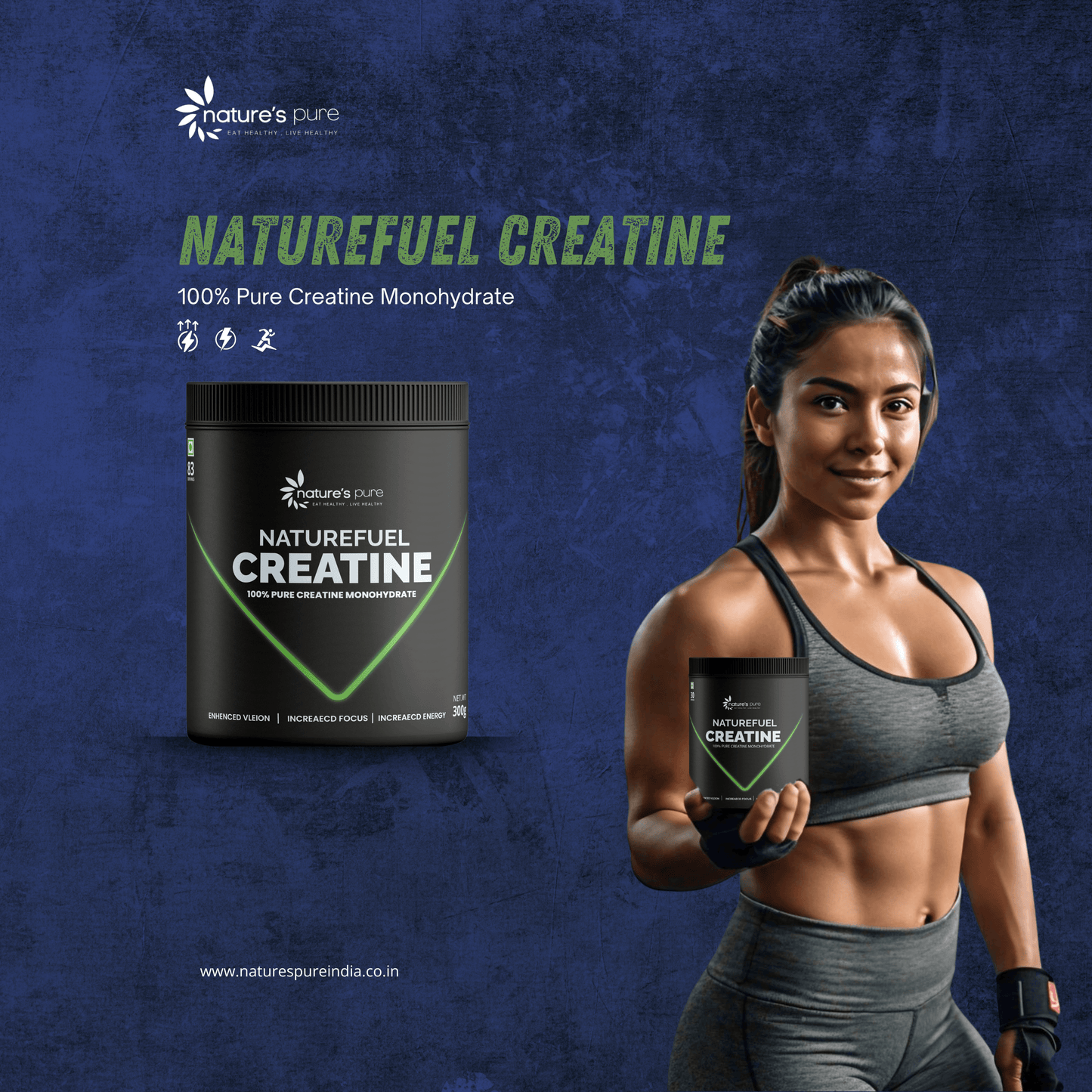 Naturefuel Creatine - 100% Pure Creatine Monohydrate