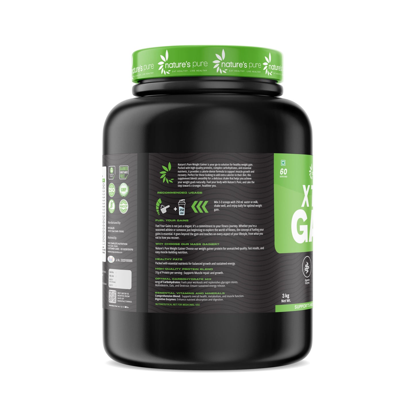 Nature's Pure Xtra Gain – Natural and effective gainer formula